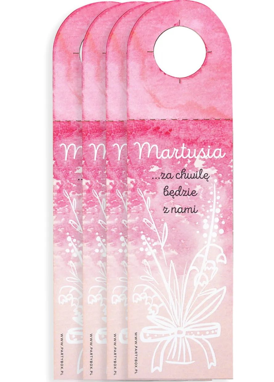 Zawieszki na butelki BABY SHOWER GIRL (4 szt.)