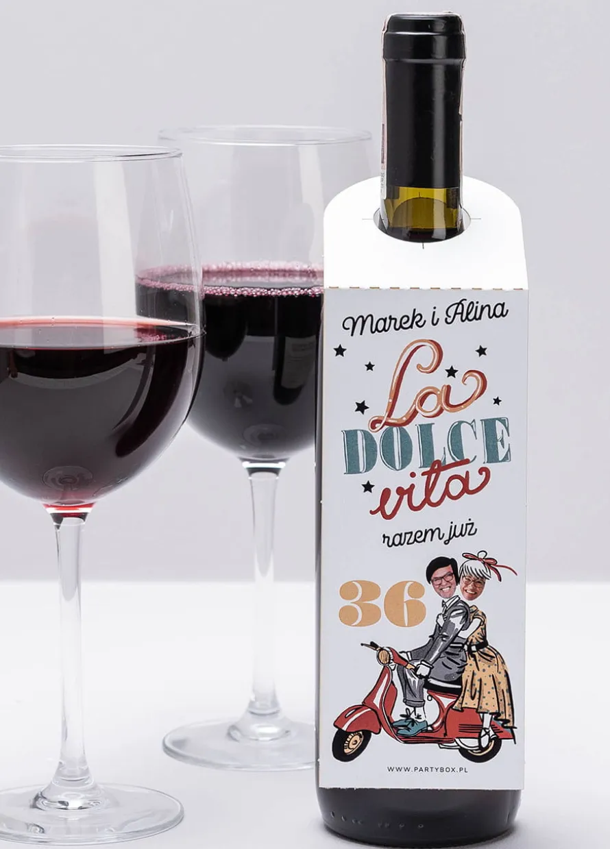 Zawieszki na butelki LA DOLCE VITA (4 szt.)