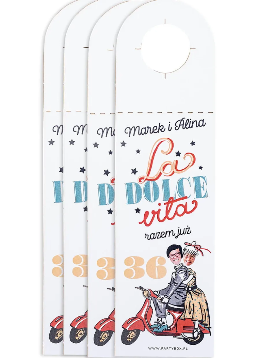 Zawieszki na butelki LA DOLCE VITA (4 szt.)