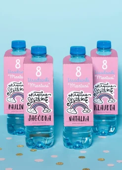 Zawieszki na butelki małe DLA DZIEWCZYNKI (8 szt.)