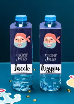 Zawieszki na butelki małe PIRACKIE URODZINY (8 szt.)
