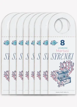 Zawieszki na butelki małe SYRENKI (8 szt.)