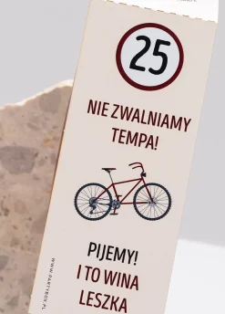 Zawieszki na butelki na urodziny rowerzysty ROWEROWO (4 szt.)