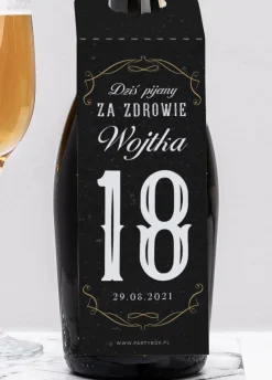 Zawieszki na butelki 18 URODZINY dla chłopaka (4szt.)
