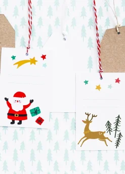 Zawieszki papierowe MERRY XMAS ozdoby świąteczne z papieru (6szt.)