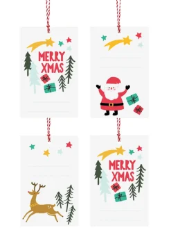 Zawieszki papierowe MERRY XMAS ozdoby świąteczne z papieru (6szt.)