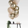 Zestaw balonów na 18 - GOLDEN LATTE (12szt.)