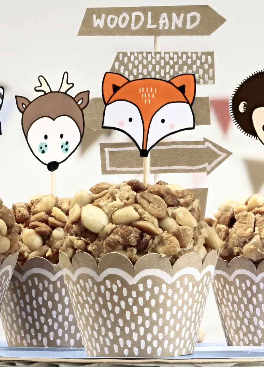 Zestaw do babeczek WOODLAND papilotki i pikery