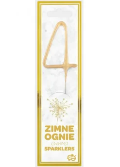 Zimny ogień na tort CYFRA 4