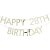 Złota girlanda urodzinowa HAPPY BIRTHDAY personalizowany napis na urodziny