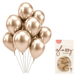Złote balony chromowane 30 cm (50szt.)