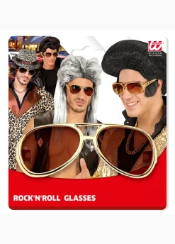 Złote okulary ELVIS lata 50.