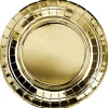 Złote talerzyki papierowe GOLD 18cm (6szt.)