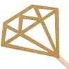 Złoty topper na tort DIAMENT